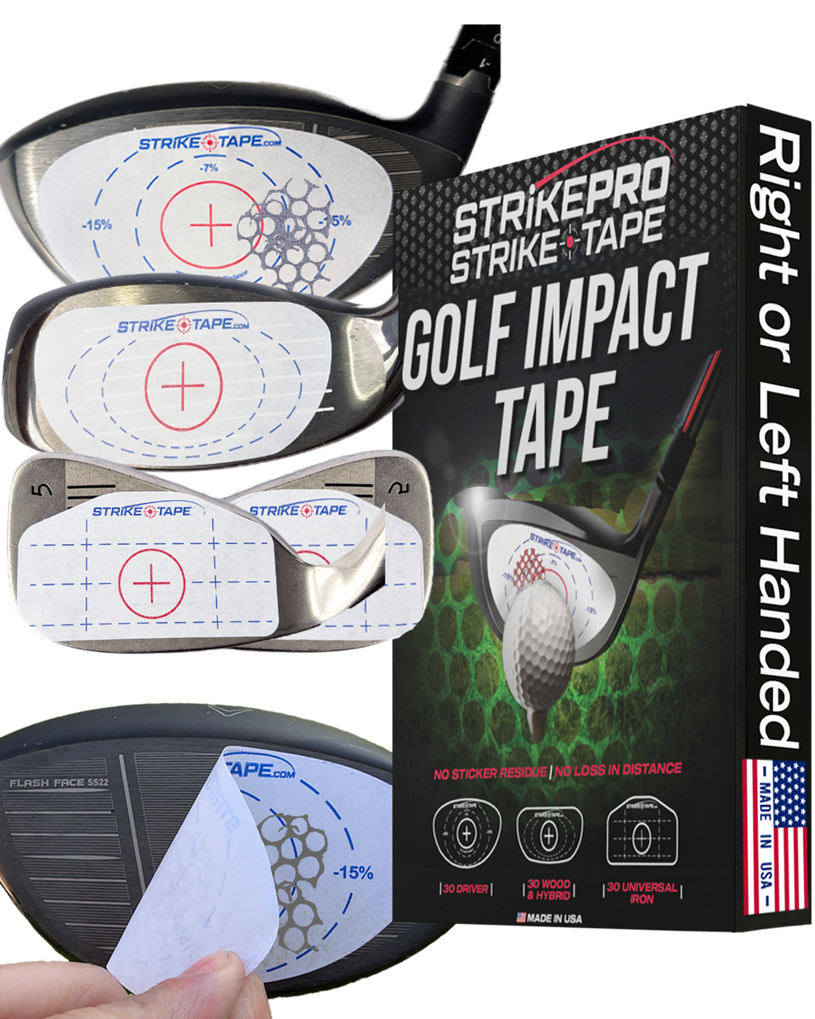 Strike Tape Universal Golf Club Impact Tape