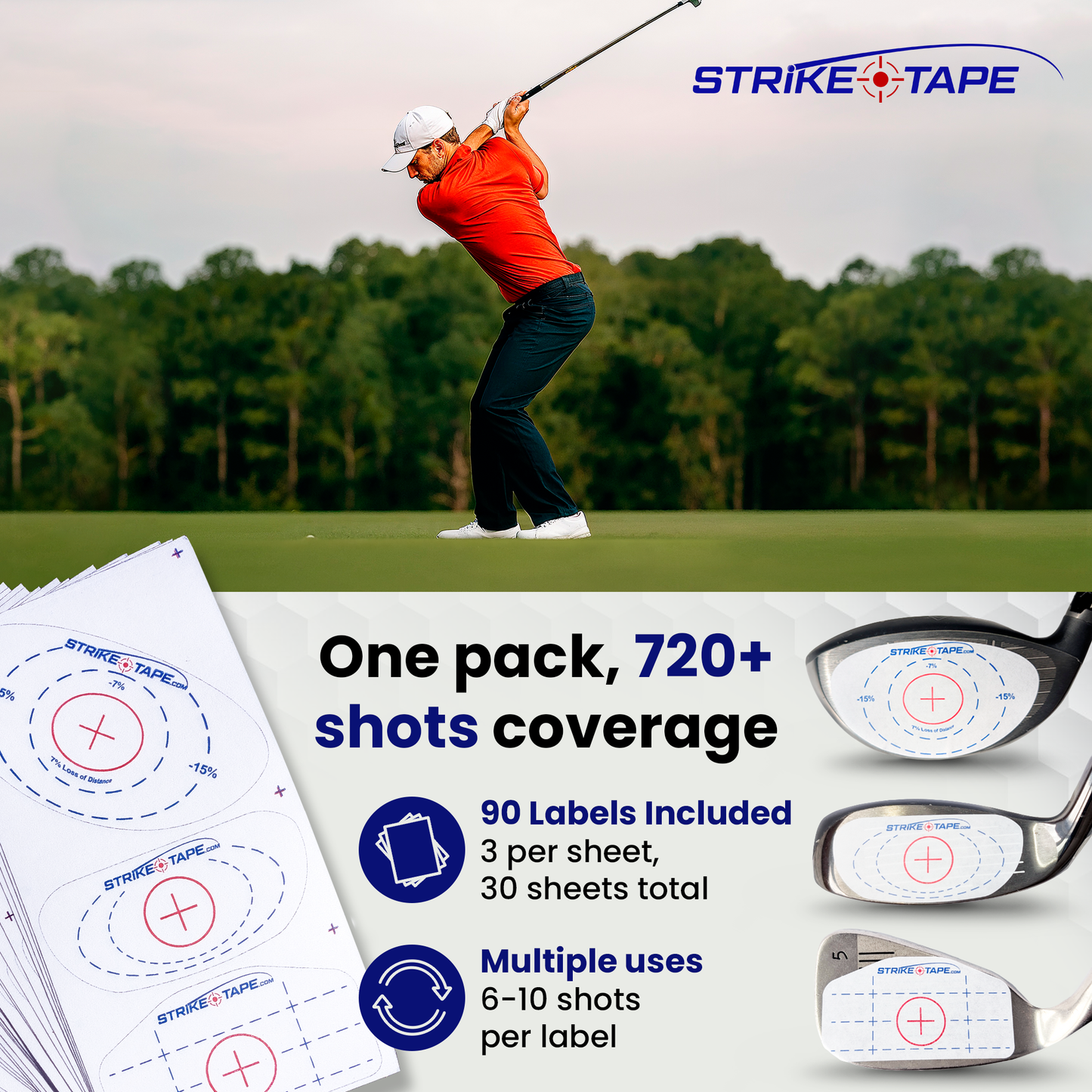 Strike Tape Universal Golf Club Impact Tape